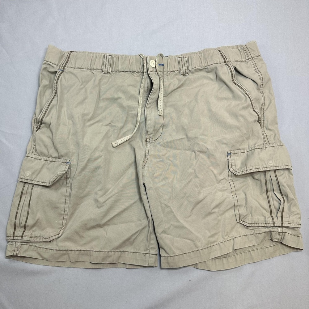 Tommy Bahama Cargo Shorts Mens LT Brown Relaxed Fit Drawstring Travel Casual
